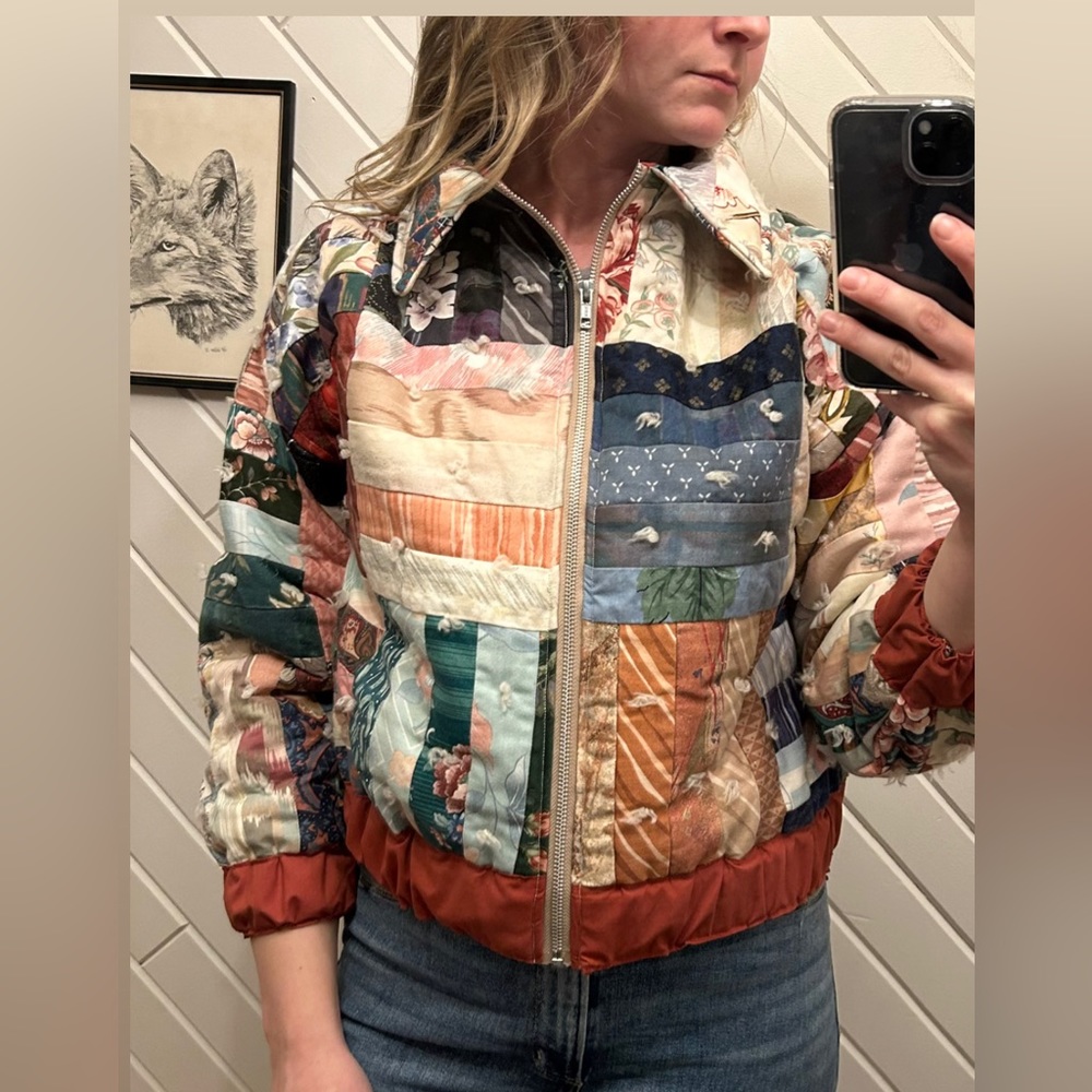 Handmade Bomber-Style Quilt Coat Jacket